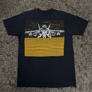 Vintage 80s FA-18 Hornet Blackbird Black Tee Shirt